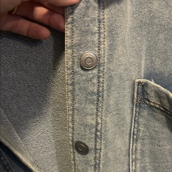 Jane and Delancey Light Blue Button-Down Denim Shirt - Picture 4 of 4